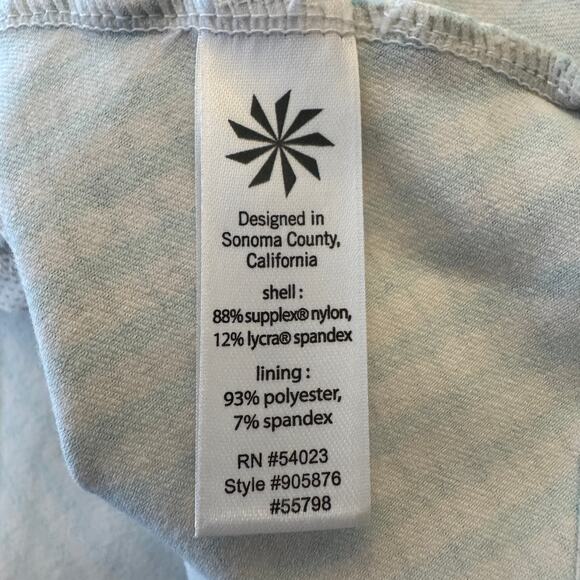 Athleta White & Turquoise Skort with Secure-Zip Pocket - Size XS - Picture 6 of 9